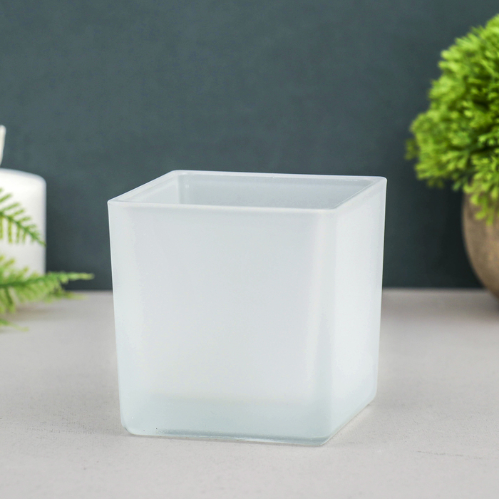 Ваза "Пять вечеров" белая, матовая, квадрат 0,25 л