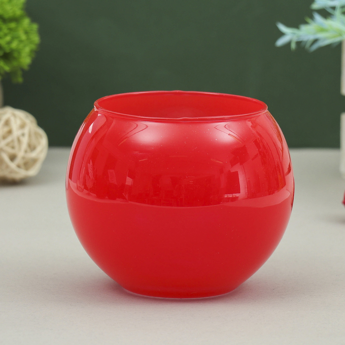 Ваза-шар "Пять вечеров" алая, 1 л