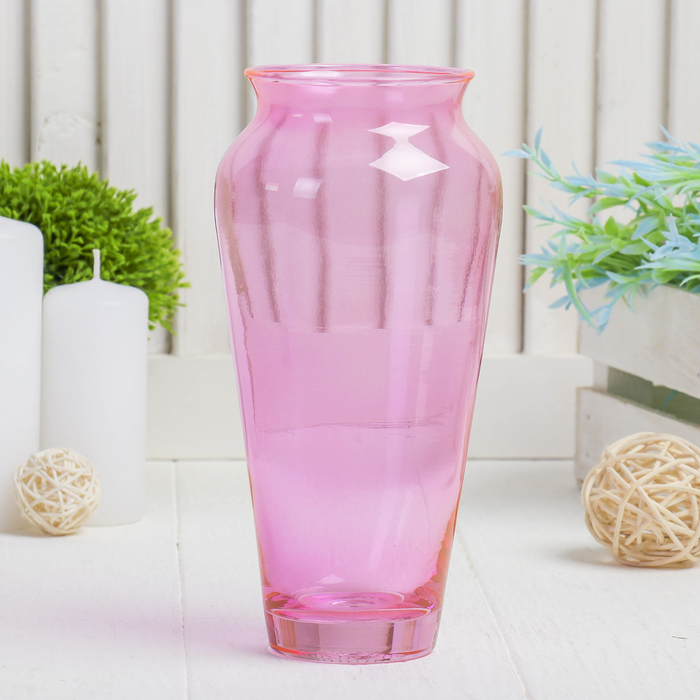 Ваза "Весна" розовая, 0,65 л
