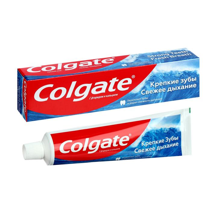 Зубная паста Colgate «Свежее дыхание, крепкие зубы», 100 мл зубная паста освежающая colgate крепкие зубы свежее дыхание 100 мл