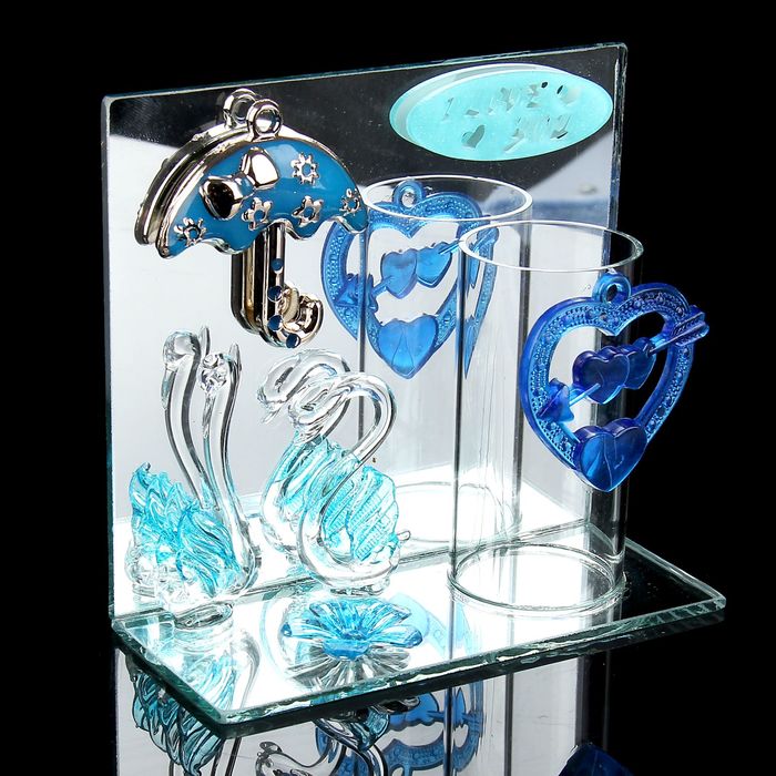 Сувенир "Лебеди под зонтиком" МИКС