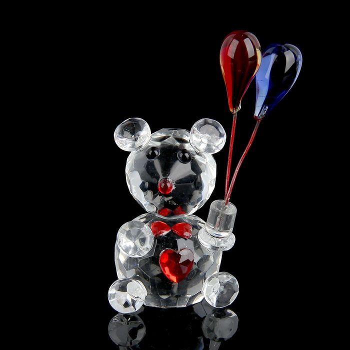 Сувенир "Мишка с воздушными шариками" МИКС