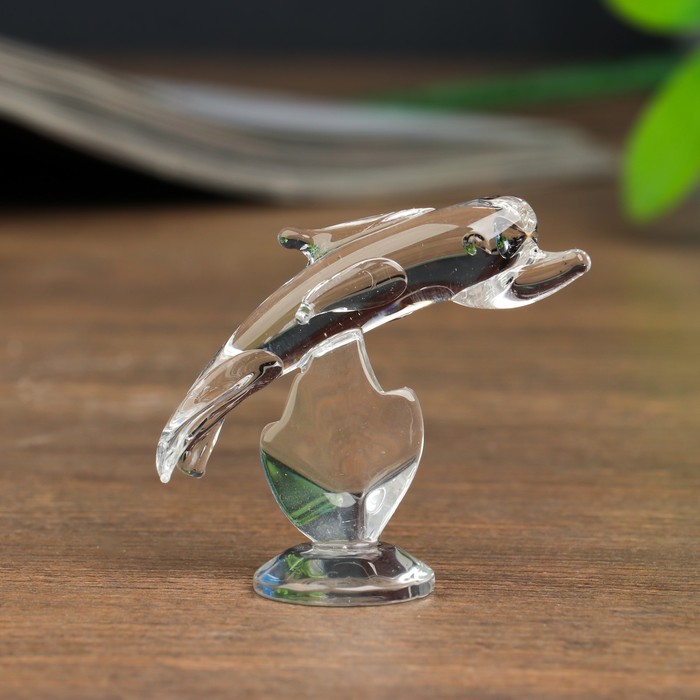 Сувенир прозрачный "Дельфинчик в водорослях"