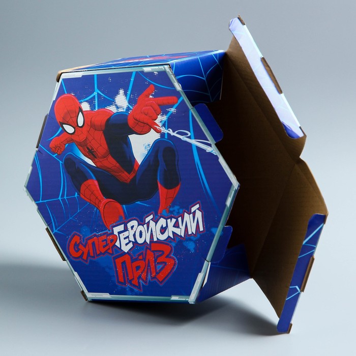 Коробка подарочная складная "Супергеройский приз", Человек-Паук, 23 х 20 х 9 см