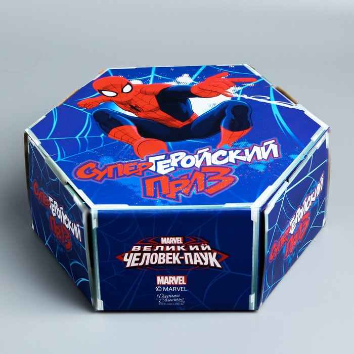 Коробка подарочная складная "Супергеройский приз", Человек-Паук, 23 х 20 х 9 см