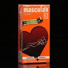 Презервативы Masculan 3 classic, с пупырышками и колечками, 10 шт