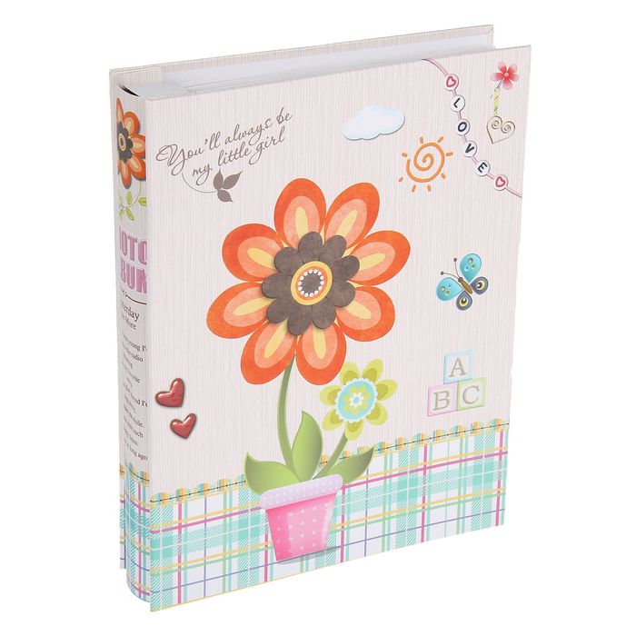 Фотоальбом на 200 фото 10х15 см "Цветик-семицветик" МИКС