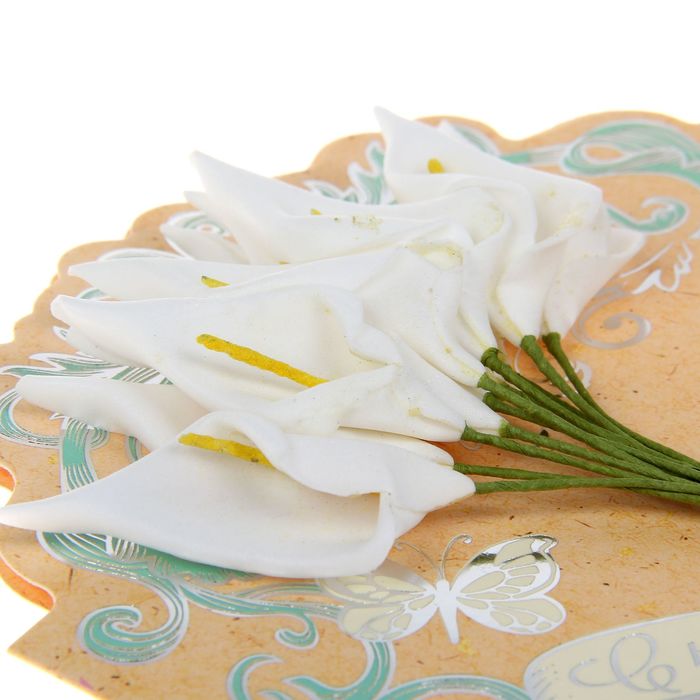 Открытка с цветами "С нежными чувствами", 13,5 х 16 см