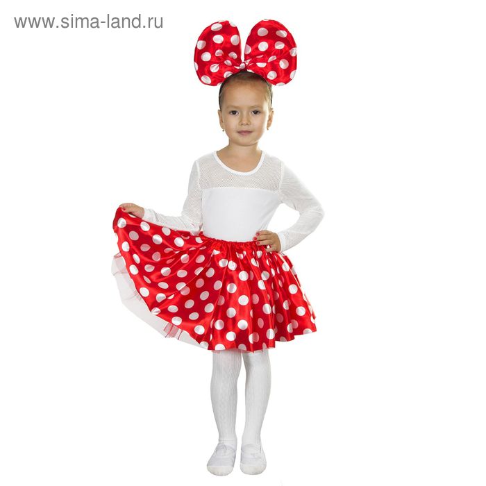 Карнавальный набор «Милашка», ободок, юбка, 3-6 лет, цвет красный