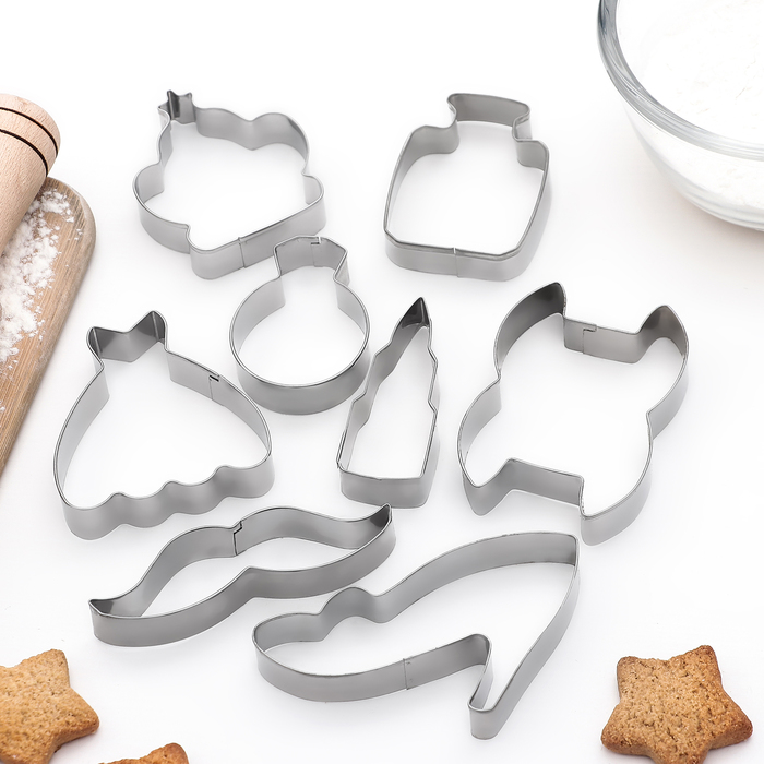 Набор форм для вырезания печенья "Гардероб", 8 шт
