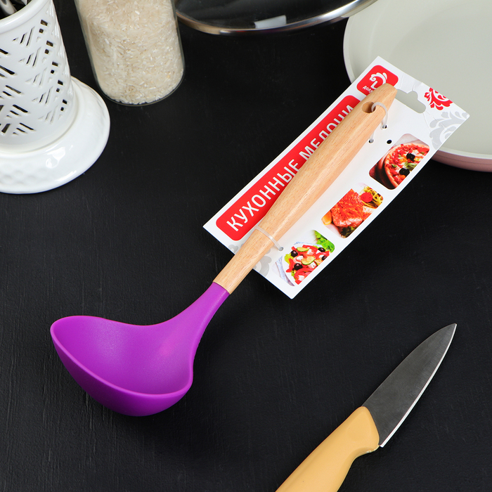 Половник 27х9 см "Домашнее тепло", цвета МИКС