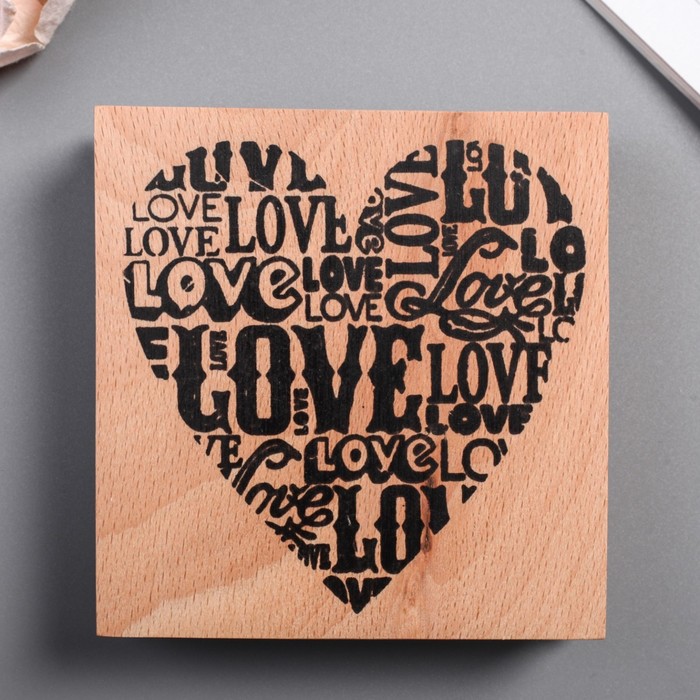 Печать "Сердце Love"