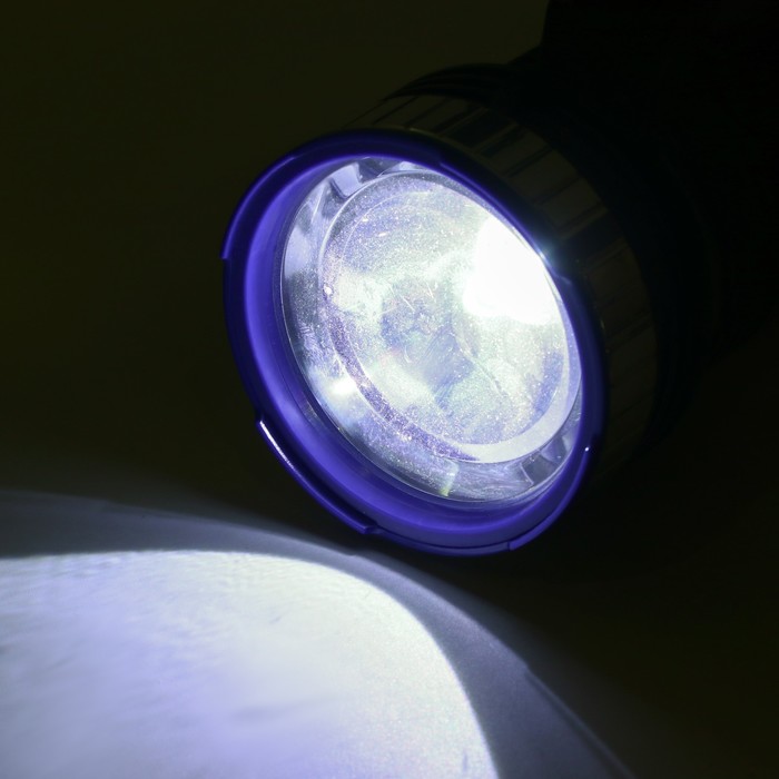 Фонарь ручной аккумуляторный, 220 V, 2 типа освещения, 11 LED, микс, 17х9.5х7.3 см