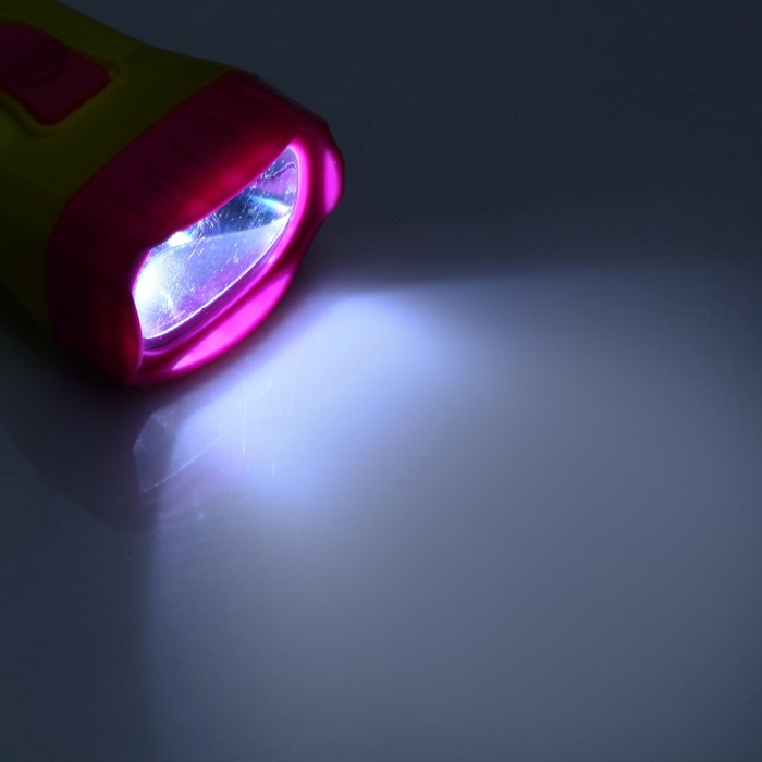 Фонарик FT-9918 Heart, 1 диод, кнопка-сердце, микс