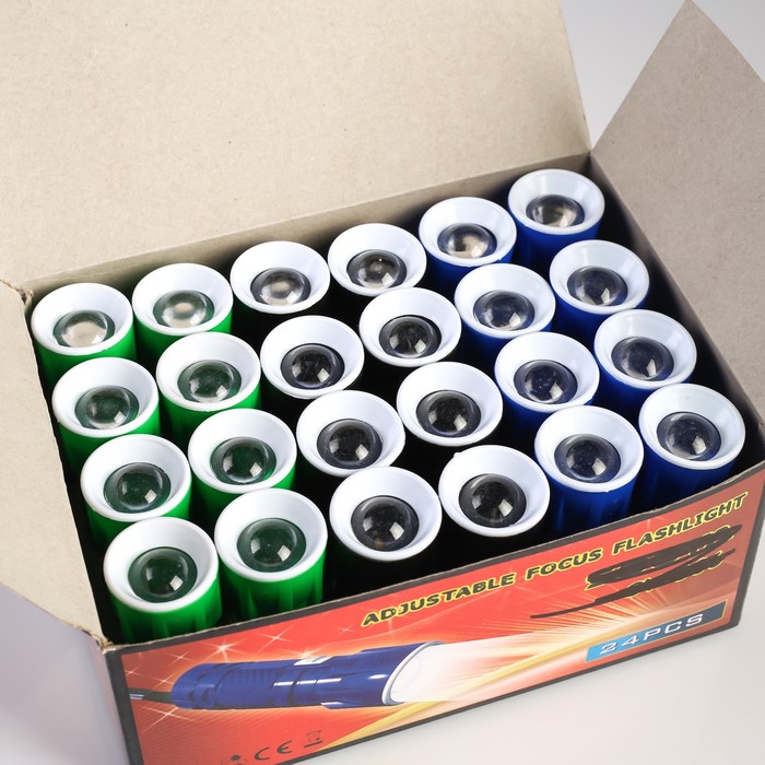 Фонарик ручной «Грани», 1 диод, zoom, микс