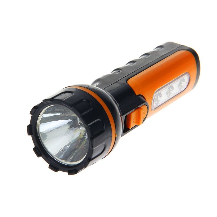 Фонарик ручной LD-8915, 1+3 диода, 3 АА, микс