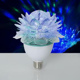 Световой прибор «Хрустальный цветок» 12.5 см, Е27, свечение RGB Ош