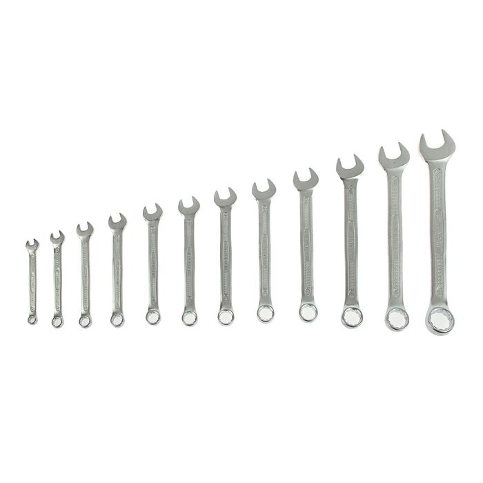 Набор ключей комбинированных TUNDRA premium,CrV, холдер,матовый,12 шт.6-22 мм