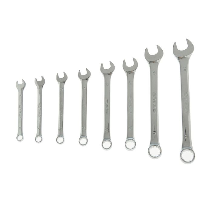 Набор ключей комбинированных TUNDRA comfort, CrV, холдер, зеркальный, 8 шт., 8-19 мм