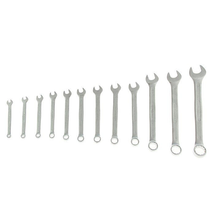 Набор ключей комбинированных TUNDRA premium, CrV, сумка, матовый, 12 шт. 6-22 мм