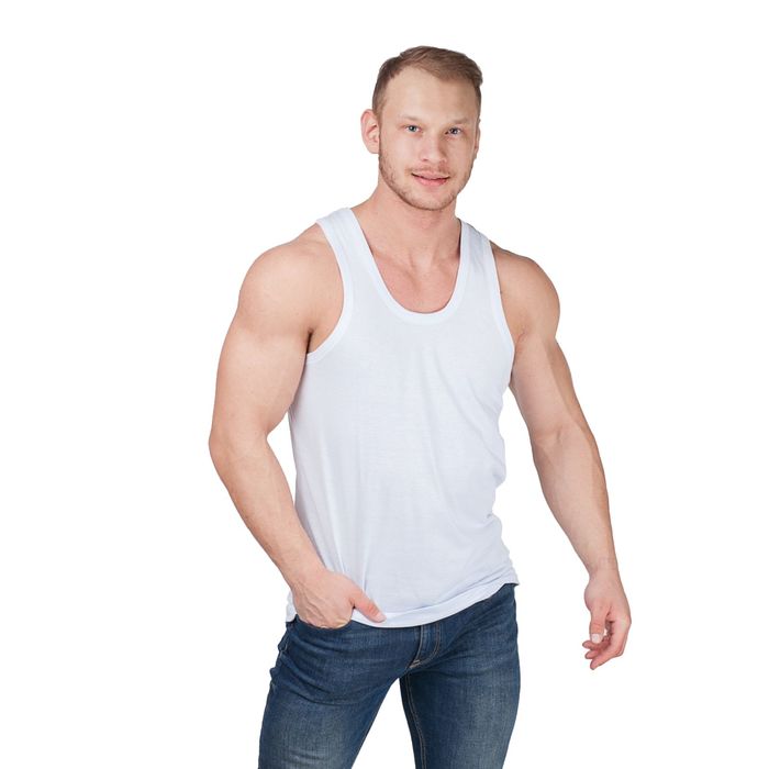 Майка мужская, размер 56, цвет белый