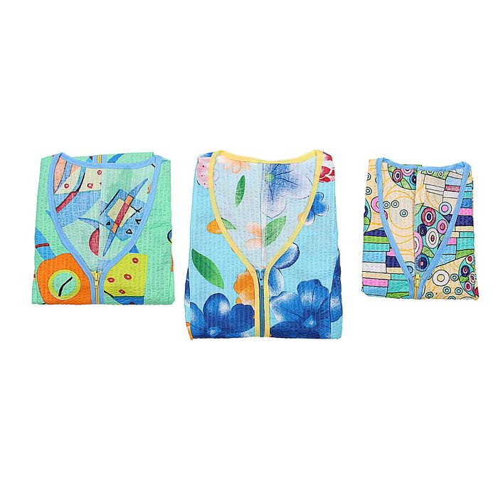 Халат женский на молнии Молодежный МИКС, р-р 48