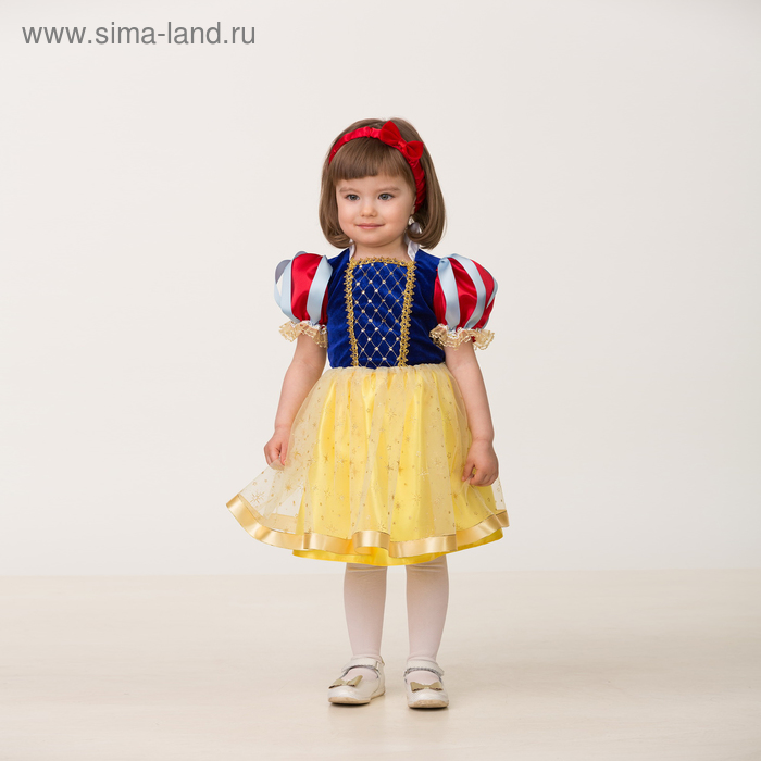 Карнавальный костюм «Принцесса Белоснежка», текстиль, размер 28, рост 98 см