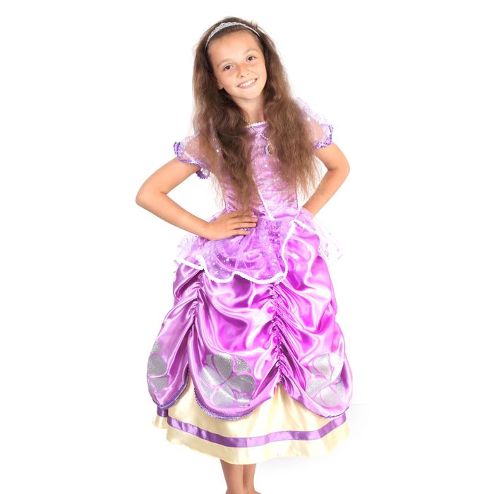 Карнавальный костюм "София Прекрасная", текстиль, платье, повязка, р-р 24, рост 86 см