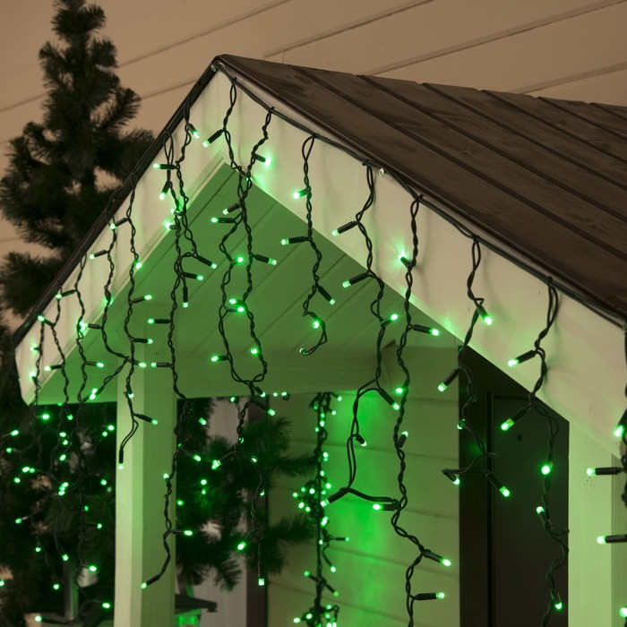 БАХРОМА уличная, УМС, Ш:5,6 м, В:0,9 м, Н.Т. "Каучук" LED-330-220V, шнур питания, ЗЕЛЕНЫЙ
