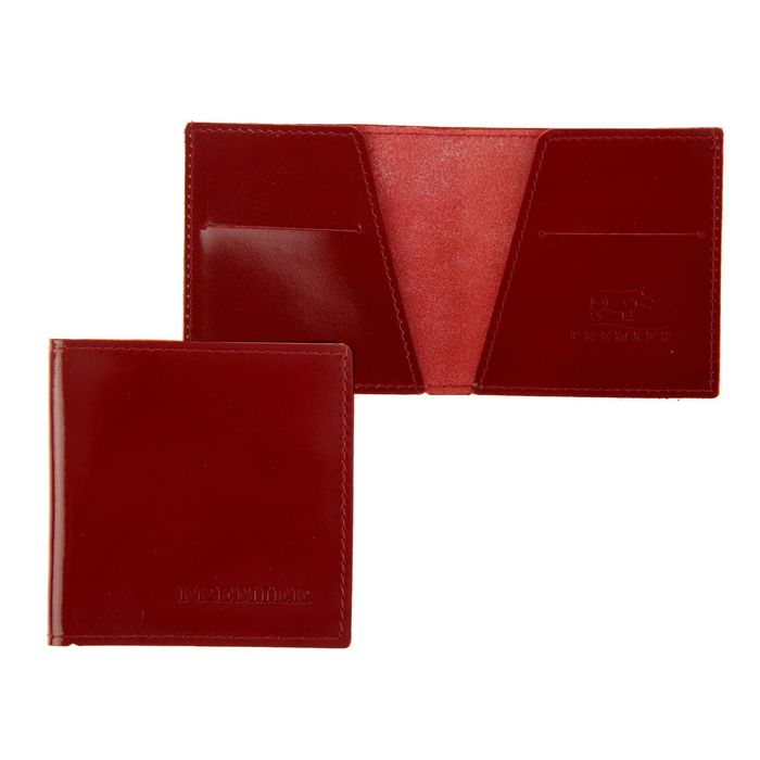 Кошелёк женский, 1 отдел для купюр, для кредитных карт, цвет красный