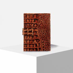 

Бумажник водителя, с кнопкой, цвет тёмно-коричневый кайман