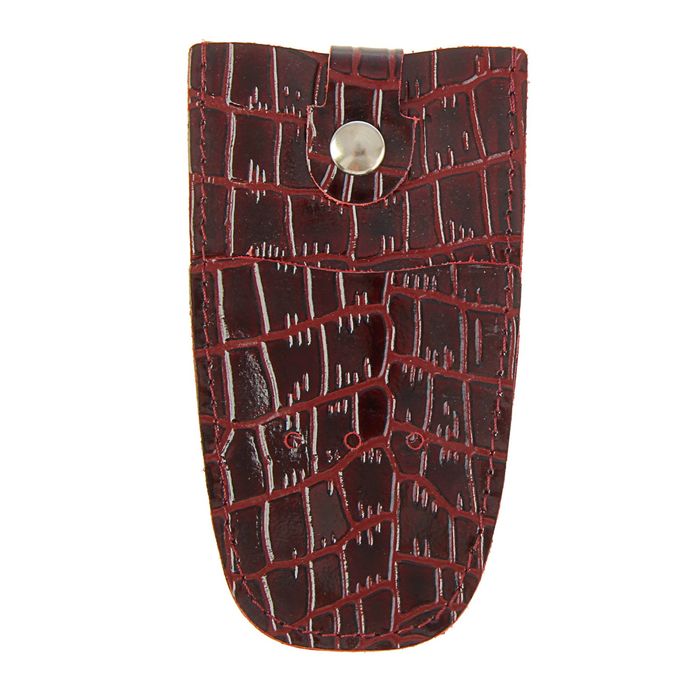 Ключница на кнопке, кольцо, цвет бордовый