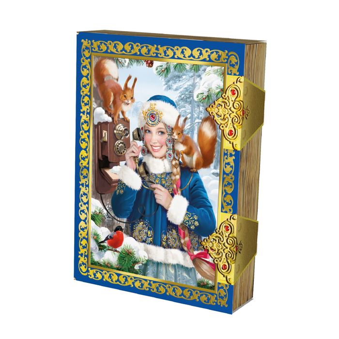 Подарочная коробка "Сказки Снегурочки" книга малая, сборная, 21,5 х 30,2 х 6,2 см