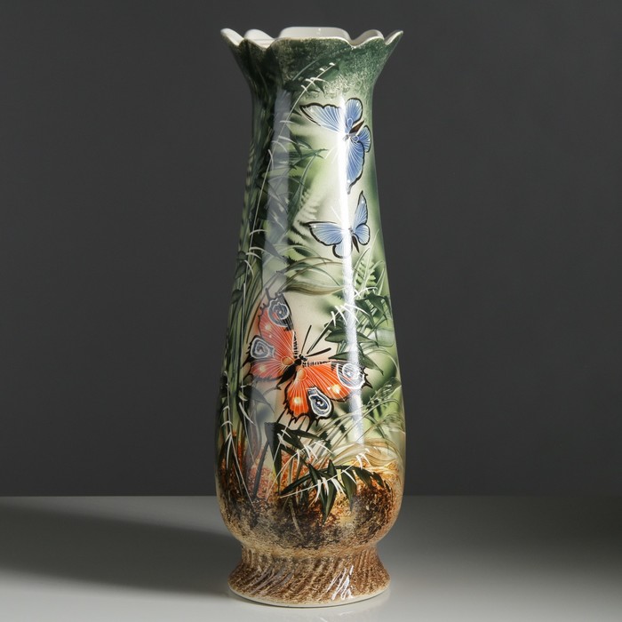 Ваза напольная "Мэри" бабочки, микс