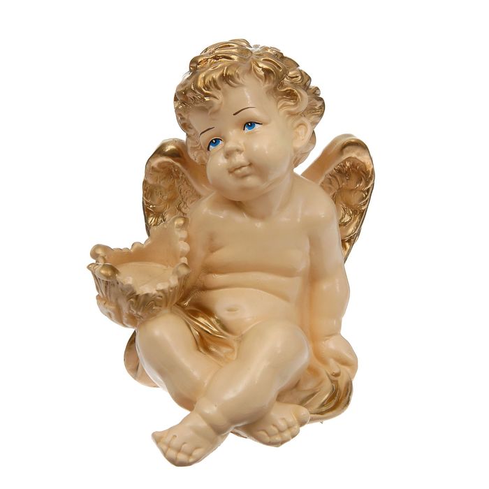 Статуэтка "Ангел сидящий" бежевая