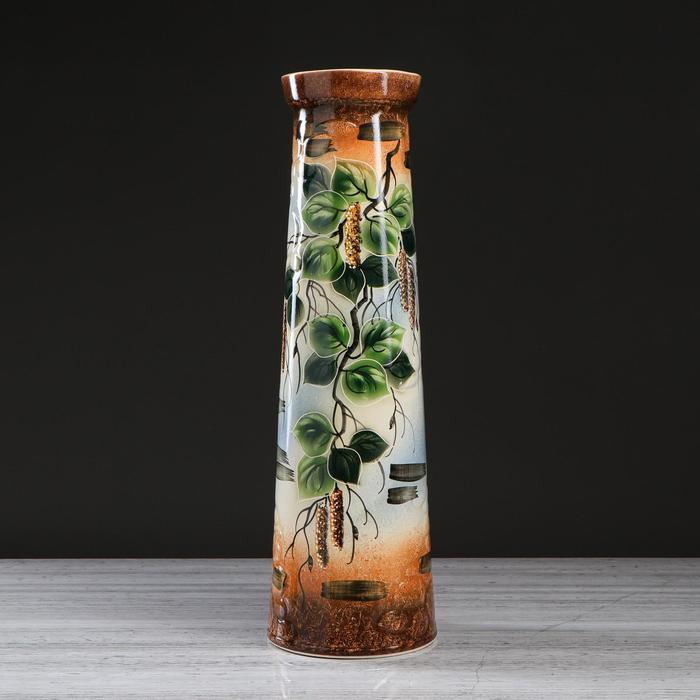 Ваза напольная "Замок" березовые сережки