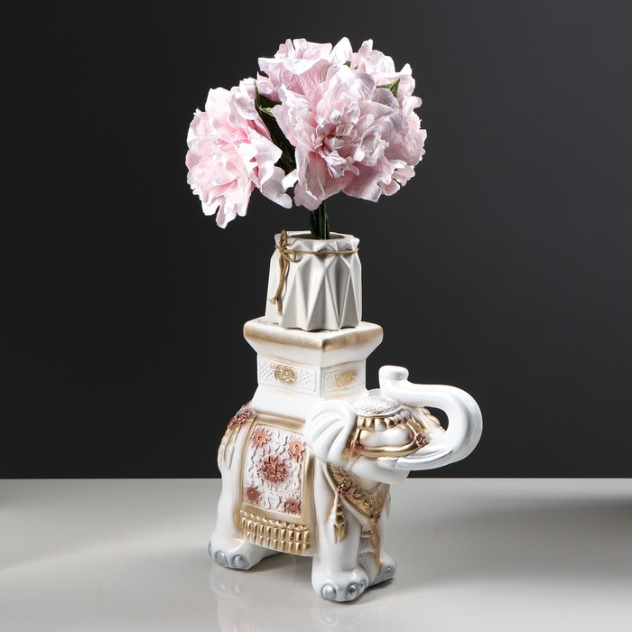 Подставка декоративная "Индийский слон", белый