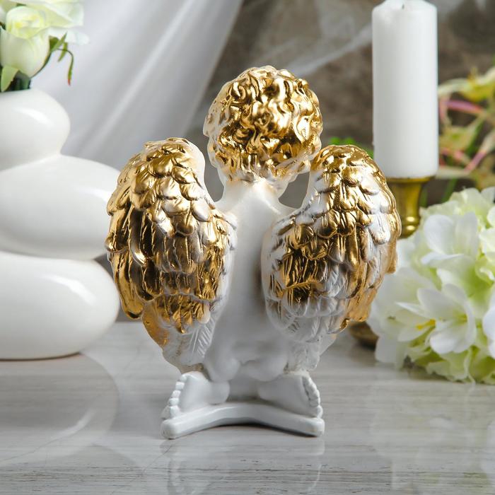 Статуэтка "Ангел молящийся на коленях" белая