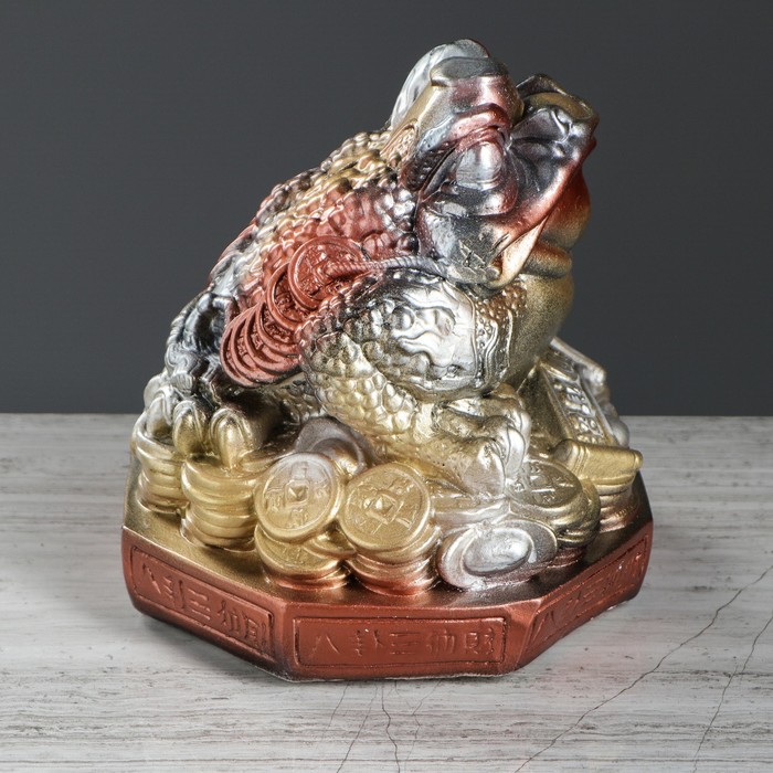 Копилка "Денежная жаба" средняя, подставка