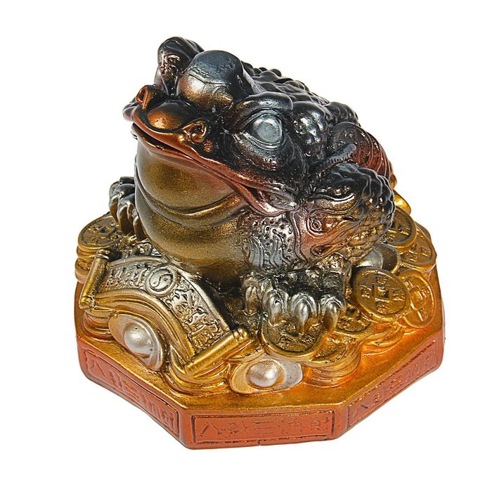 Копилка "Денежная жаба" средняя, подставка