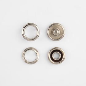 Кнопки рубашечные детские «Baby», с установщиком, d = 10 мм, 15 шт, цвет серебряный от Сима-ленд