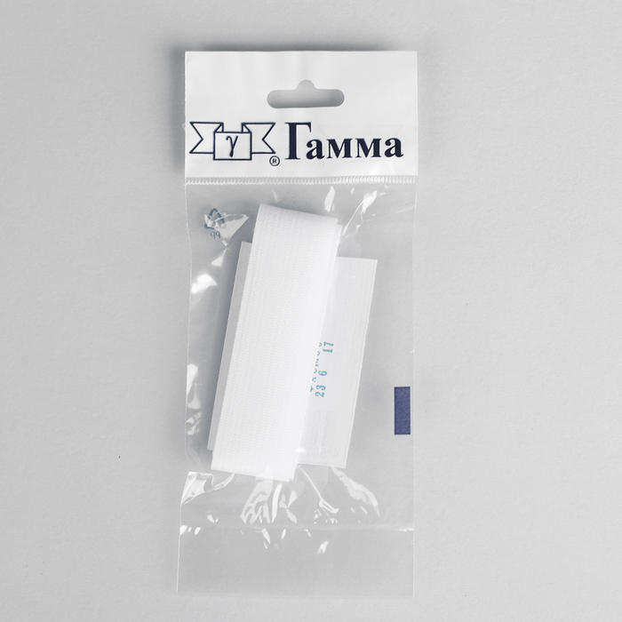 Лента-липучка, ширина 25мм, 0,25м, набор 5 шт, цвет белый