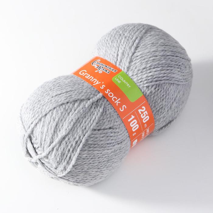 

Пряжа Granny`s sock S (Бабушкин носокПШ) 30% шерсть 70% акрил 250м/100гр м.св.сер (910)