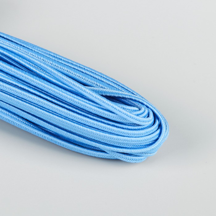 Тесьма отделочная "Сутаж", ширина 2,5мм, длина 20±1м, цвет голубой