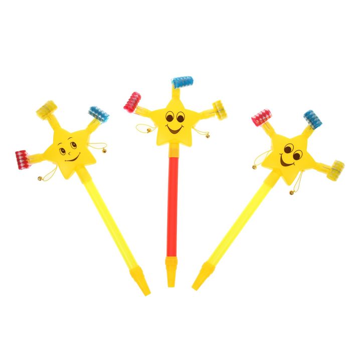 Карнавальный язычок "Смайл" с бубенчиками, цвета МИКС
