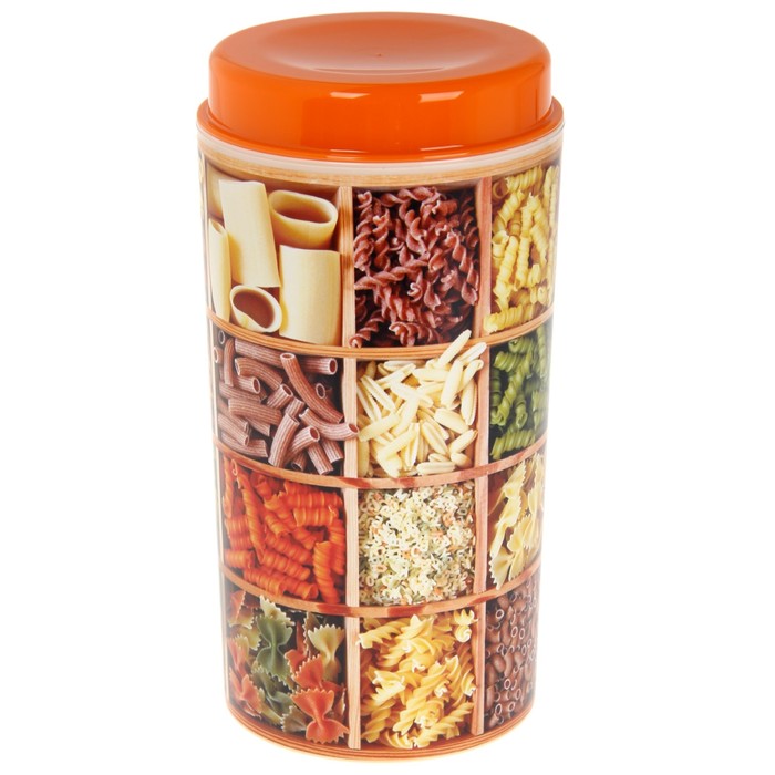 Емкость для сыпучих продуктов с декором 1,7 л Deluxe