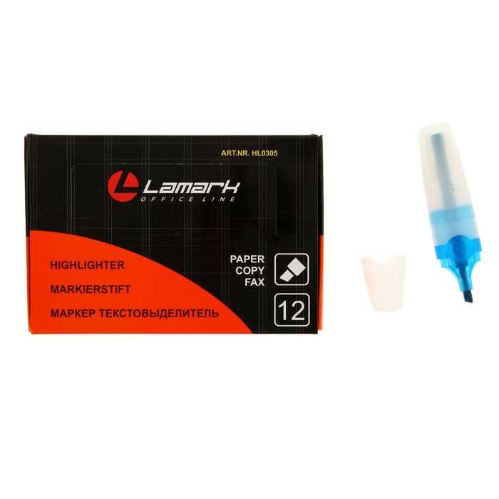 Маркер текстовыделитель 5.0 Lamark голубой