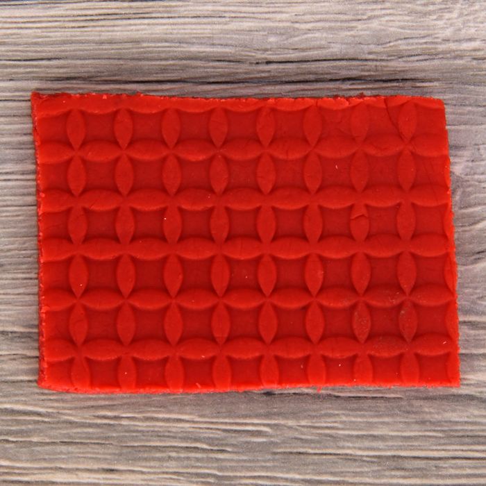 Валик для накатки теста фактурный "Квадро" 20х12х4,5 см,