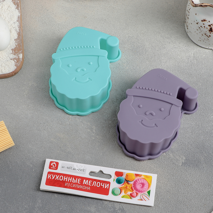 Форма для выпечки "Дед Мороз", цвета МИКС