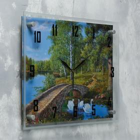 

Часы настенные, серия: Природа, "Мост через реку", 35х45 см, микс